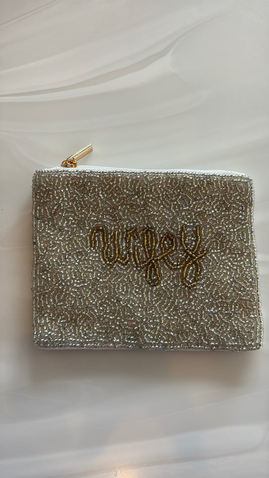 "WIFEY" Beaded Pouch