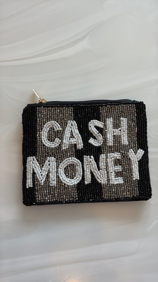 "CASH MONEY" Beaded Pouch